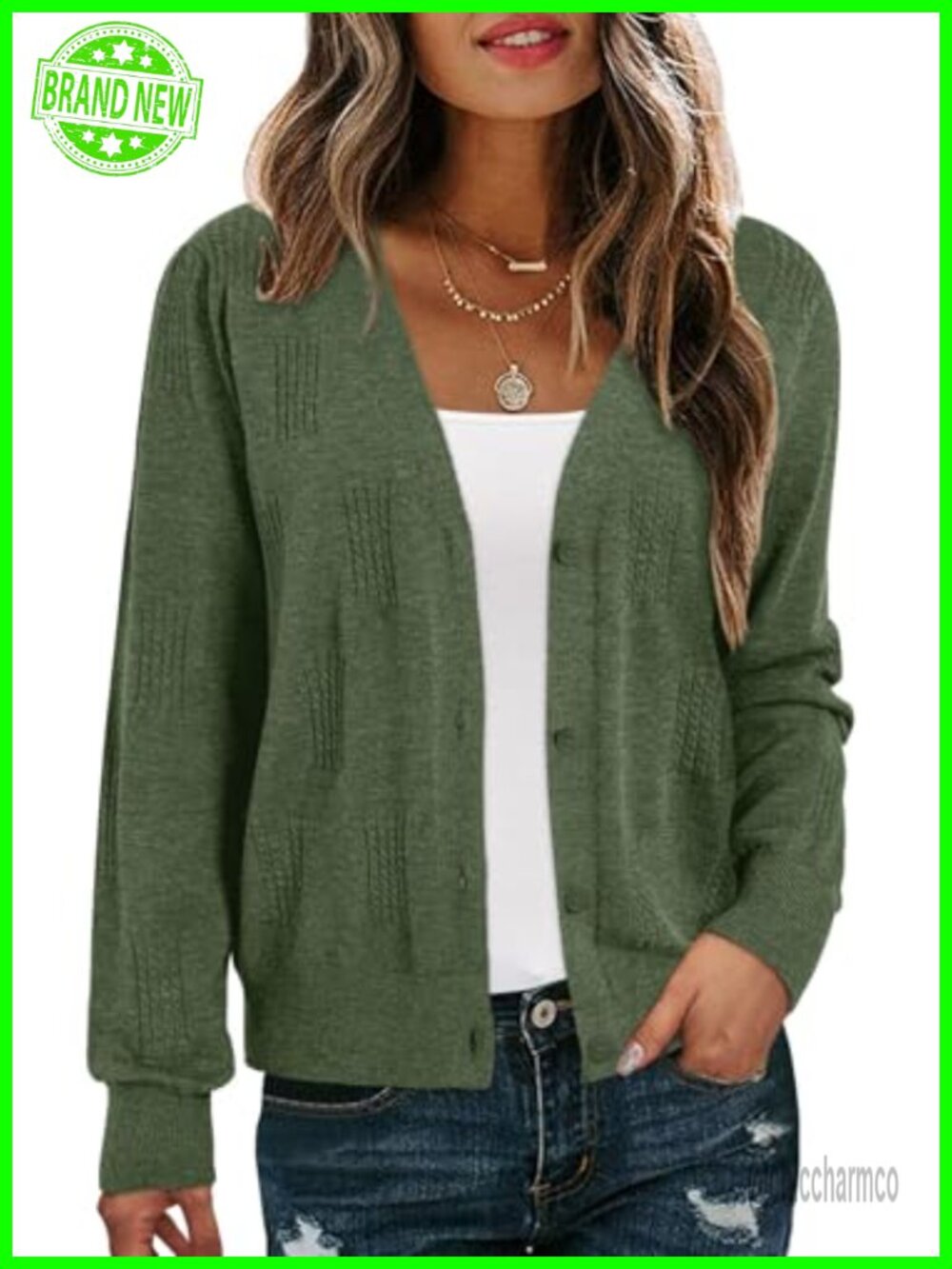 Dokotoo Womens Lightweight Open Front Cardigan Long Sleeve V-Neck